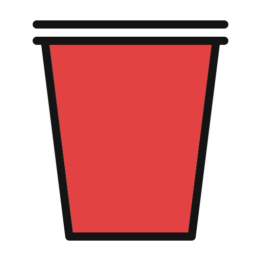 vaso de plástico Generic color lineal-color icono