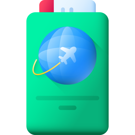 passaporto 3D Color icona