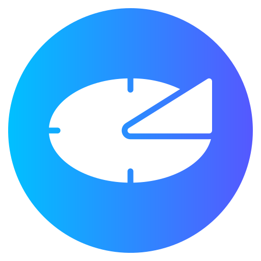 reloj solar Generic gradient fill icono