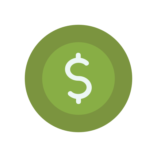 Dollar coins Generic color fill icon