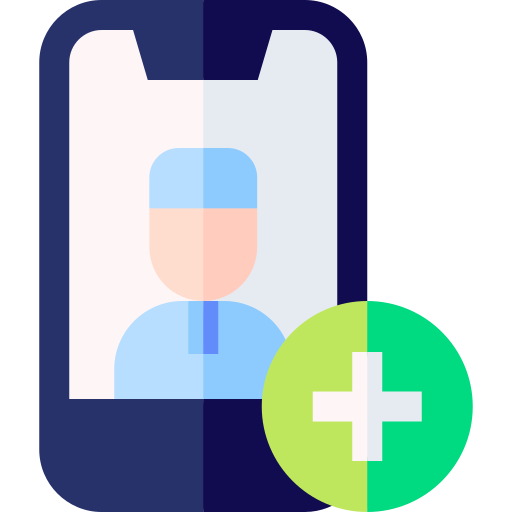 Telemedicine Basic Straight Flat icon
