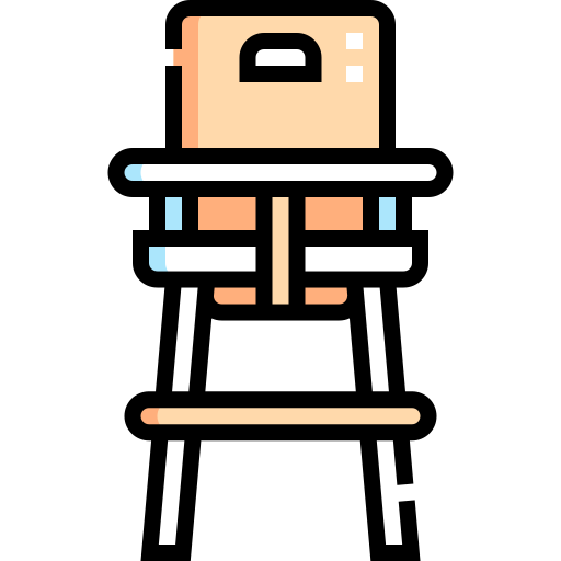 krzesełko dla dziecka Detailed Straight Lineal color ikona