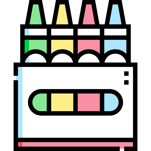 lápices de color Detailed Straight Lineal color icono