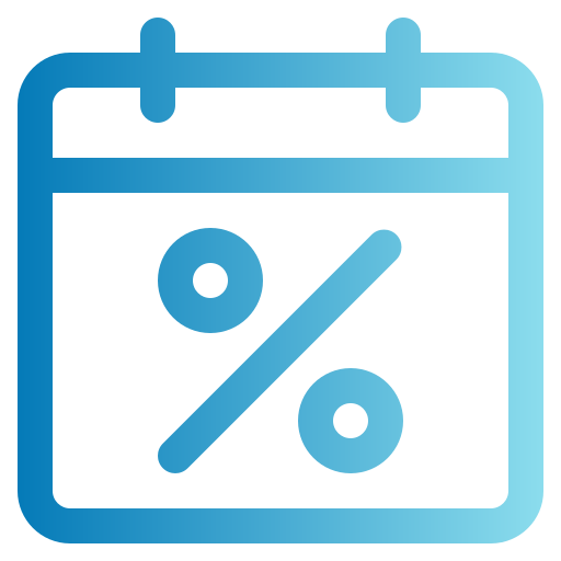 calendario Generic gradient outline icona