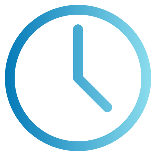 reloj de pared Generic gradient outline icono