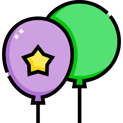 balony Detailed Straight Lineal color ikona