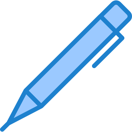 caneta srip Blue Ícone