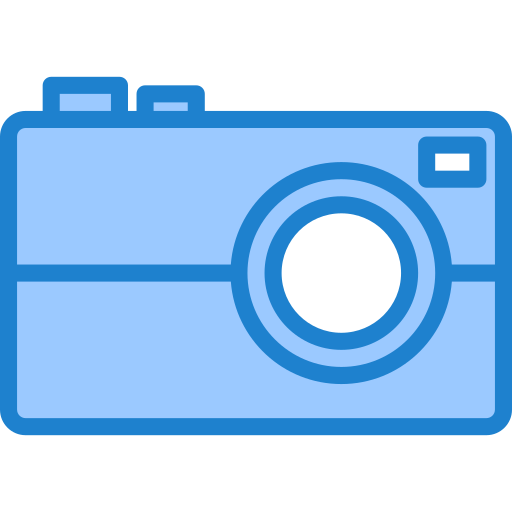câmera compacta srip Blue Ícone