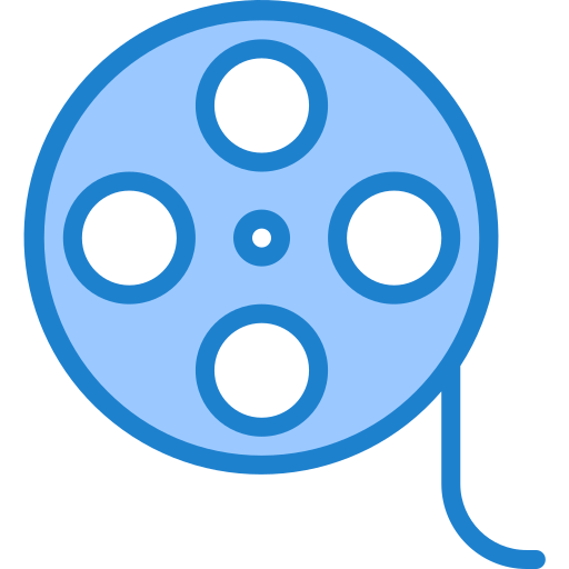 Film reel srip Blue icon
