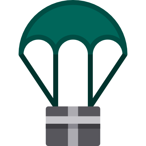 parachute itim2101 Flat icoon