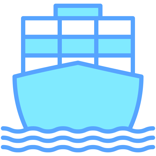 Грузовое судно Generic color lineal-color иконка