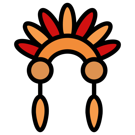 아메리카 원주민 Generic color lineal-color icon