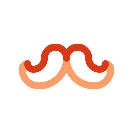 bigote Generic color outline icono