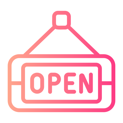Open sign Generic gradient outline icon