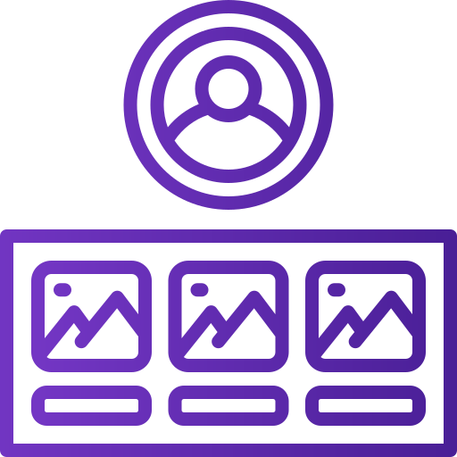 profiel Generic gradient outline icoon