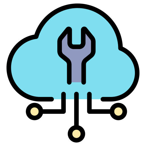Cloud setting Generic color lineal-color icon