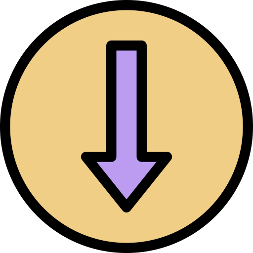 flecha hacia abajo Generic color lineal-color icono