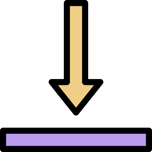 아래쪽 화살표 Generic color lineal-color icon