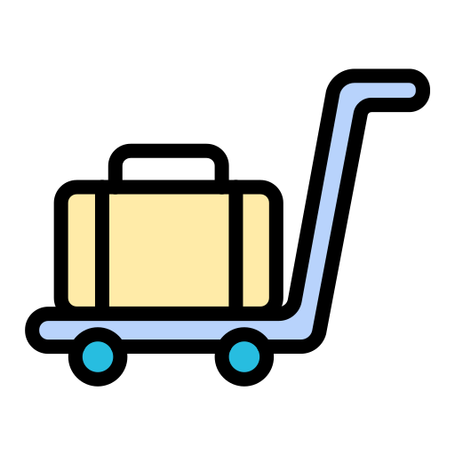 Luggage cart Generic color lineal-color icon