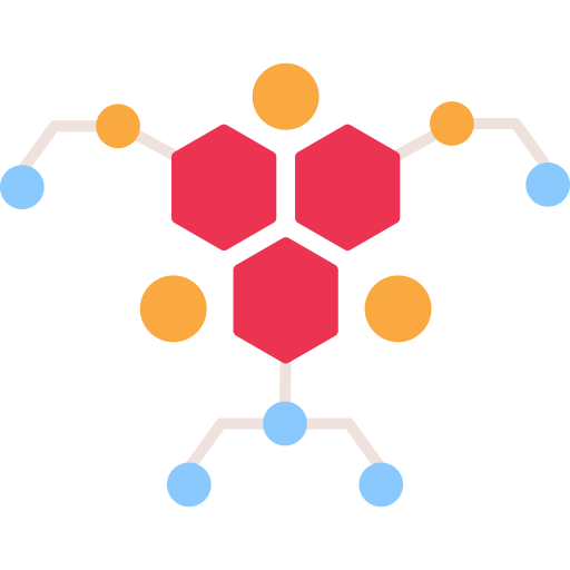 molecuul Generic color fill icoon