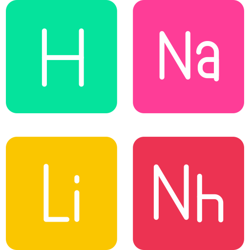 tabla periódica Generic color fill icono