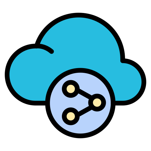cloud delen Generic color lineal-color icoon