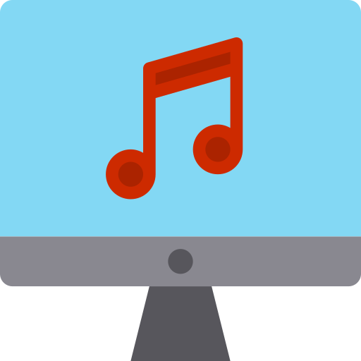 notas musicales srip Flat icono