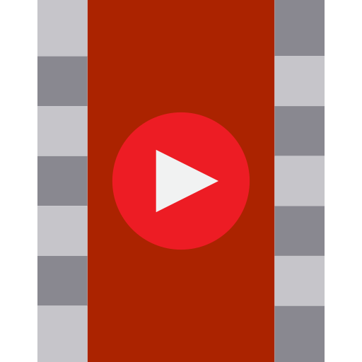 비디오 플레이어 srip Flat icon