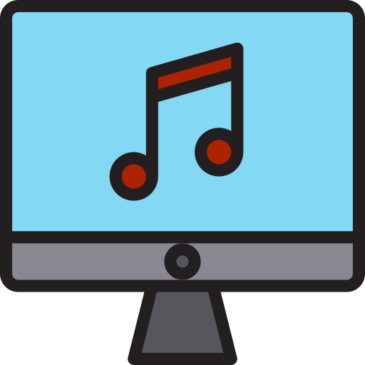 musiknoten srip Lineal Color icon