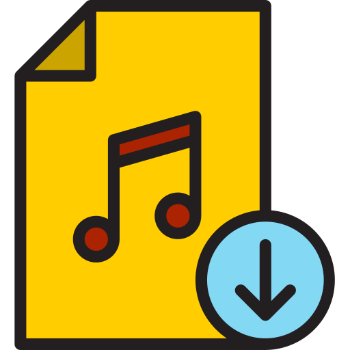 음악 파일 srip Lineal Color icon