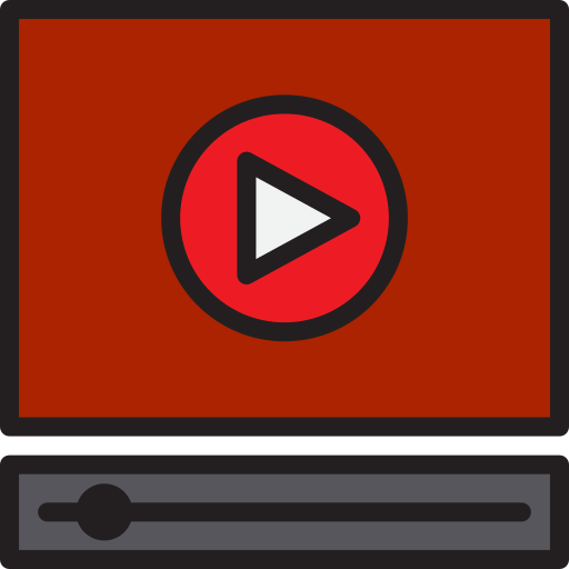 Video srip Lineal Color icon