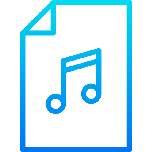 Music file srip Gradient icon