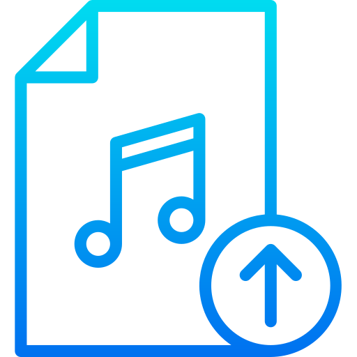 音楽ファイル srip Gradient icon