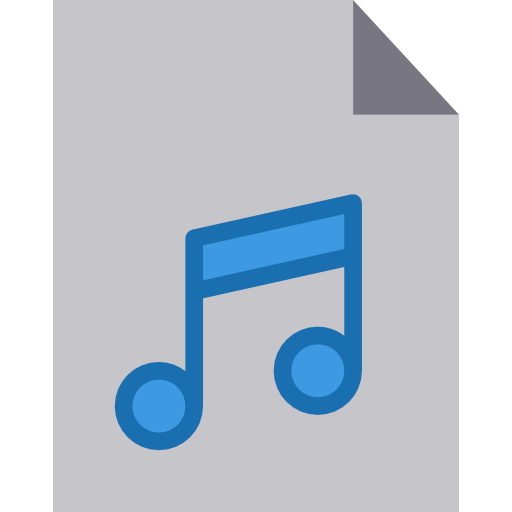 plik muzyczny srip Flat ikona