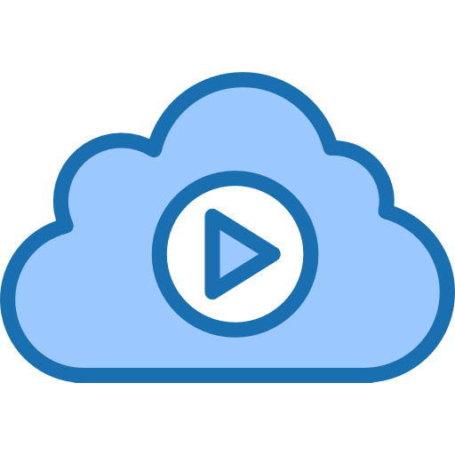 Cloud srip Blue icon