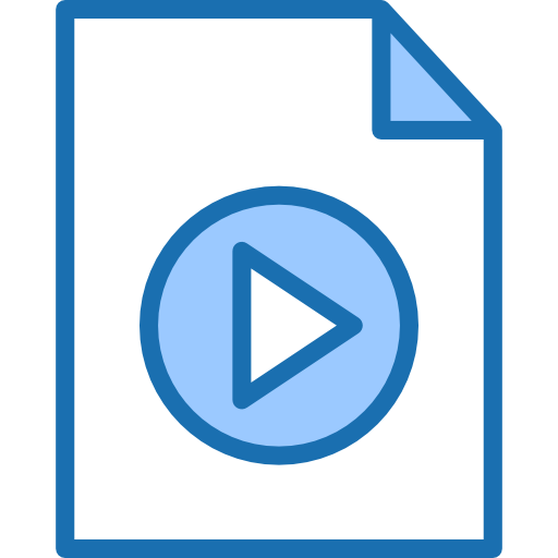 Video file srip Blue icon