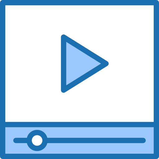 Video player srip Blue icon