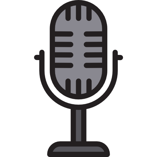 mikrofon srip Lineal Color ikona