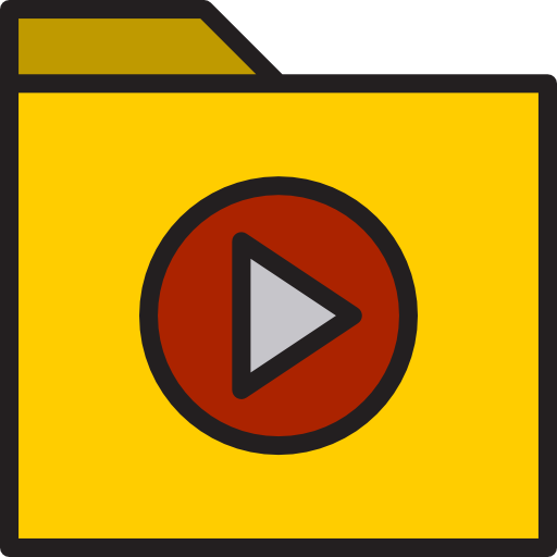 ビデオ srip Lineal Color icon