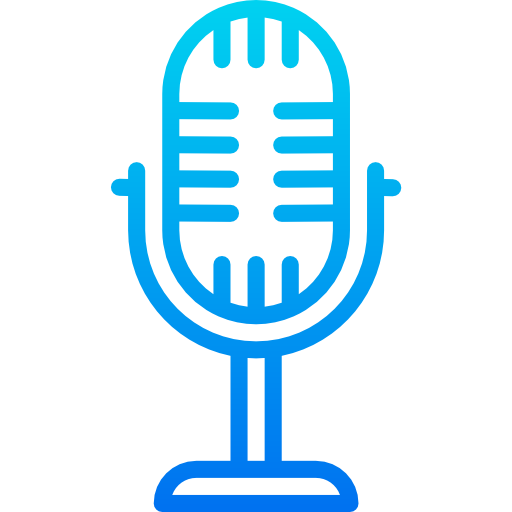 microfono srip Gradient icona
