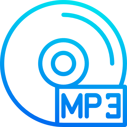 mp3 srip Gradient icon