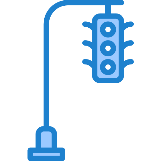 verkeerslichten srip Blue icoon