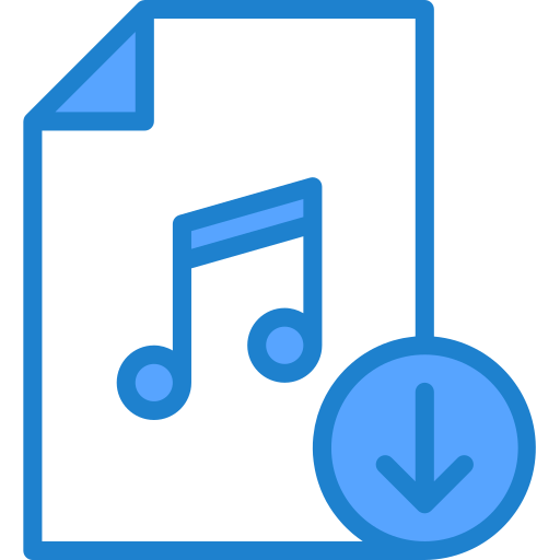 음악 파일 srip Blue icon