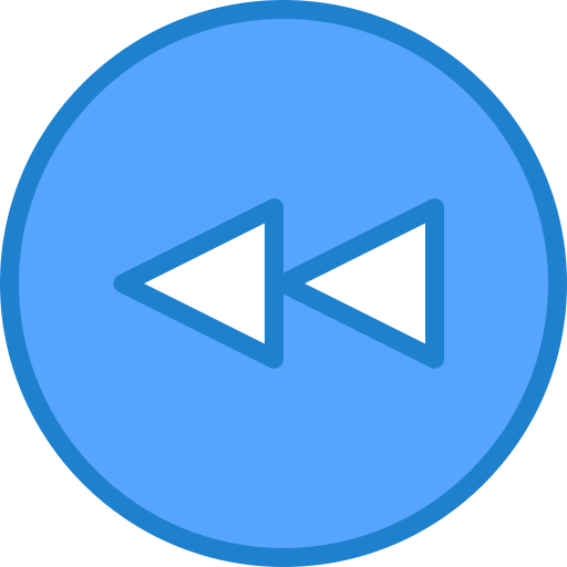 rebobinar srip Blue icono