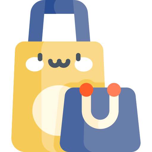 Shopping bag Kawaii Flat icon