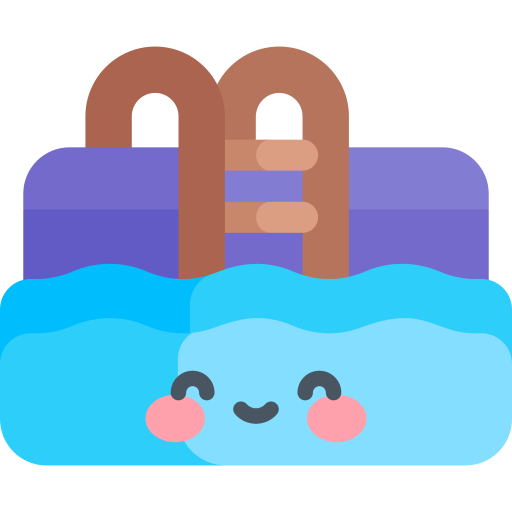 zwembad Kawaii Flat icoon