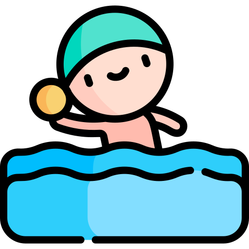 Water polo Kawaii Lineal color icon