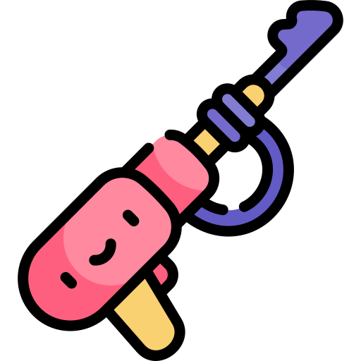 Speargun Kawaii Lineal color icon
