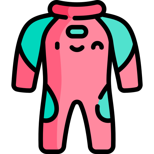 Водолазный костюм Kawaii Lineal color иконка