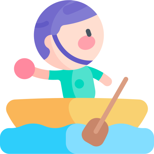 Canoe polo Kawaii Flat icon